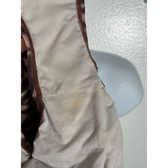 Michael Kors Size 8 Swimsuit Womens One Piece Animal Print One Shoulder Brown - Picture 14 of 14